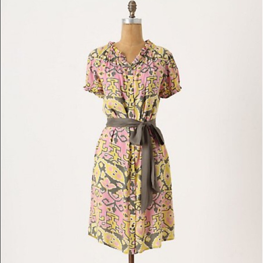 Anthropologie Multicolored Shirt Dress Size 8